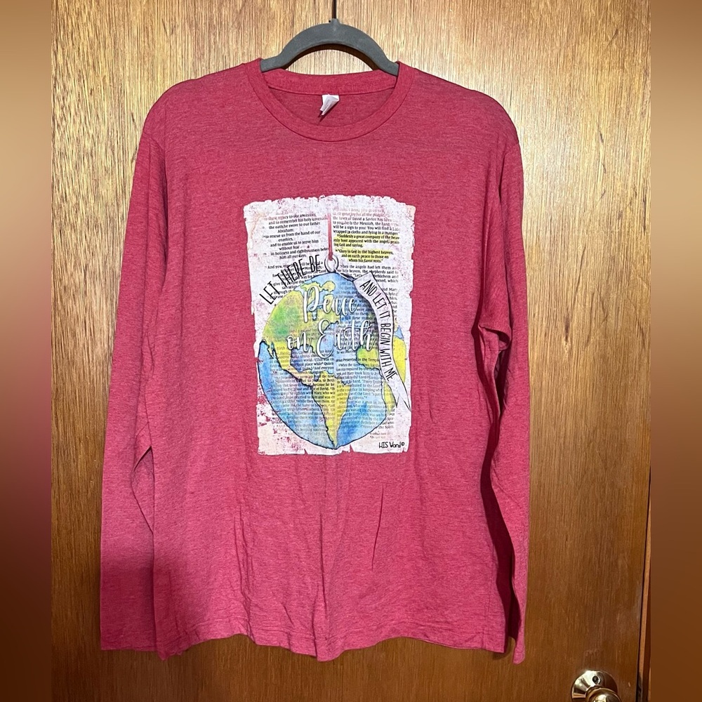Red Graphic Long Sleeve Shirt